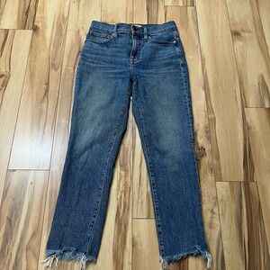 Madewell Women's Sz 26P The Perfect Vintage Jean Raw-Hem Crop Jeans